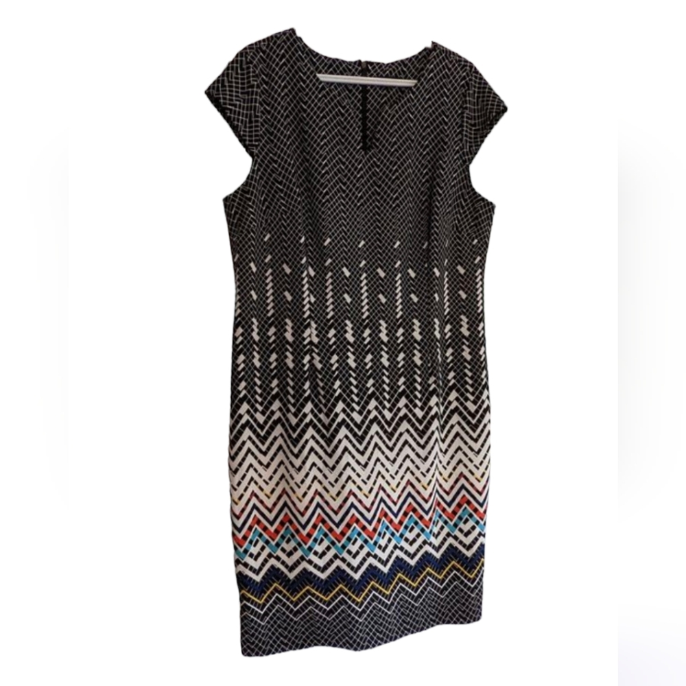 Colorful office sheath dress